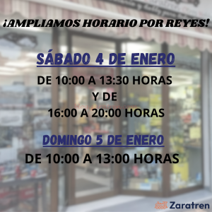 Horario Especial para Reyes 2025 en nuestra tienda Física y Online.