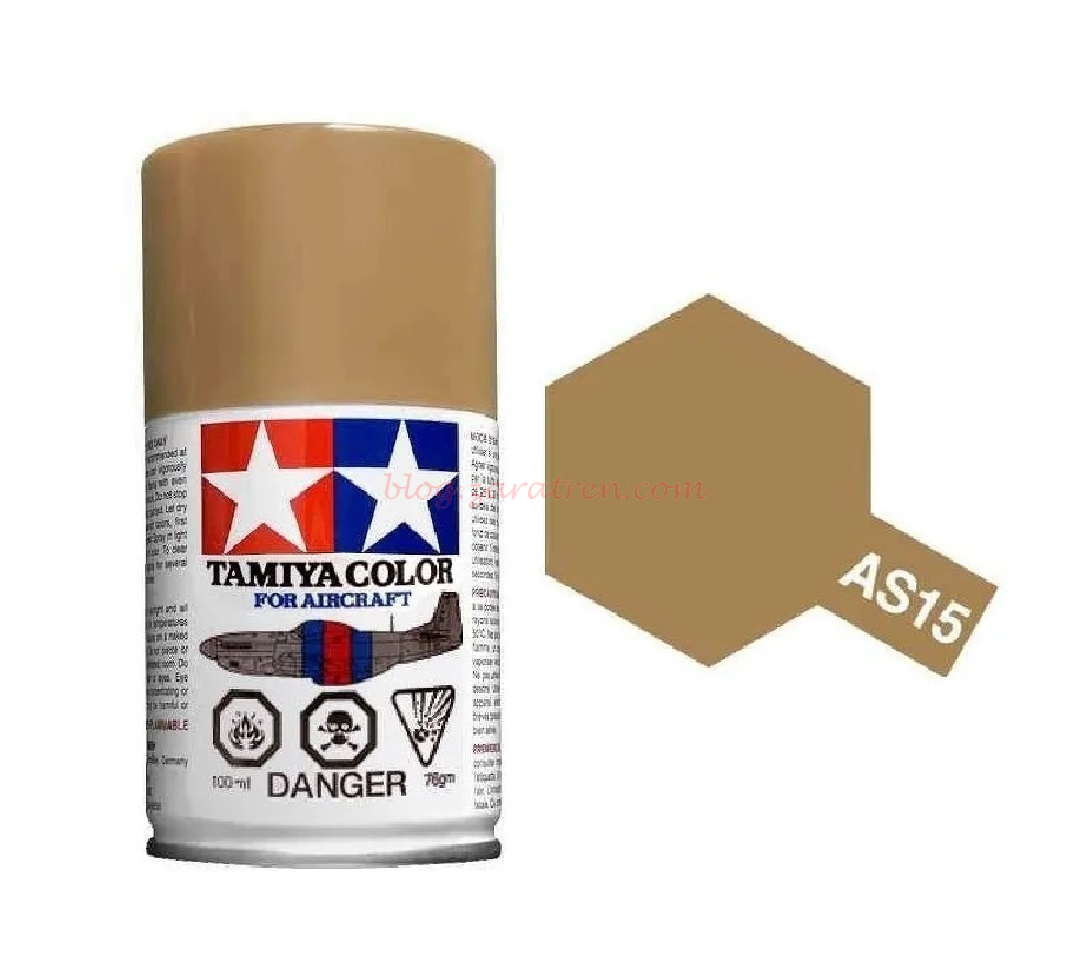 Tamiya – Spray TAN, Bote de 100 ml, ( 86515 ), Ref: AS-15