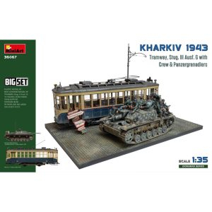 Miniart Models - Járkov 1943: Tranvía y Stug. III Ausf. G con tripulación, Escala 1:35, Ref: 36067.