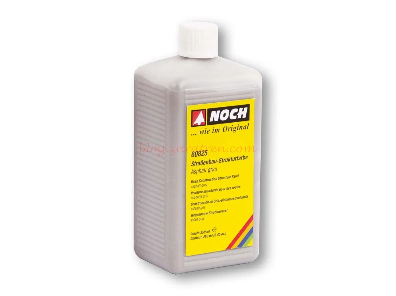 Noch – Pintura para estructuras de construcción de carreteras, gris asfalto, 250 ml. Ref: 60825.
