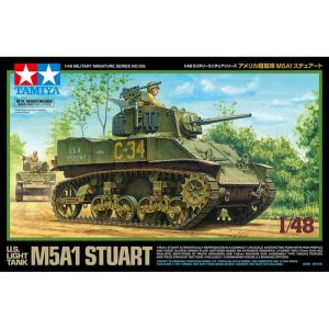 Tamiya -Tanque U.S. Light M5A1 Stuart, Escala 1:48, Ref: 32606.