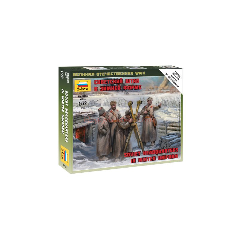Zvezda – Sede soviética en uniforme de invierno, Escala 1:72, Ref: 6231.