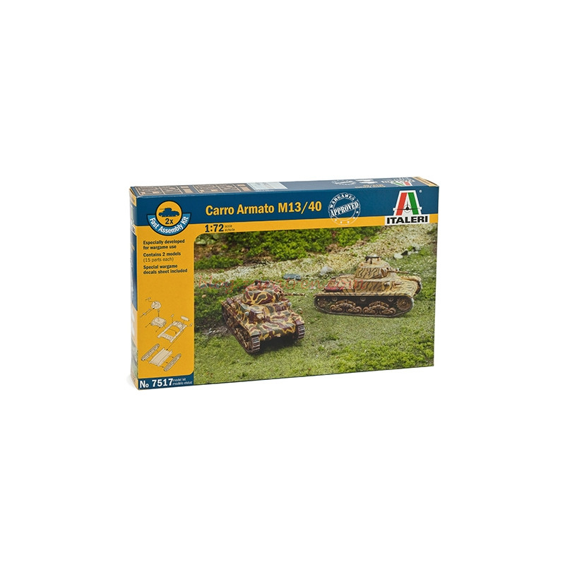 Italeri – Tanque Carro Armato M13/40, Escala 1:72, Ref: 7517