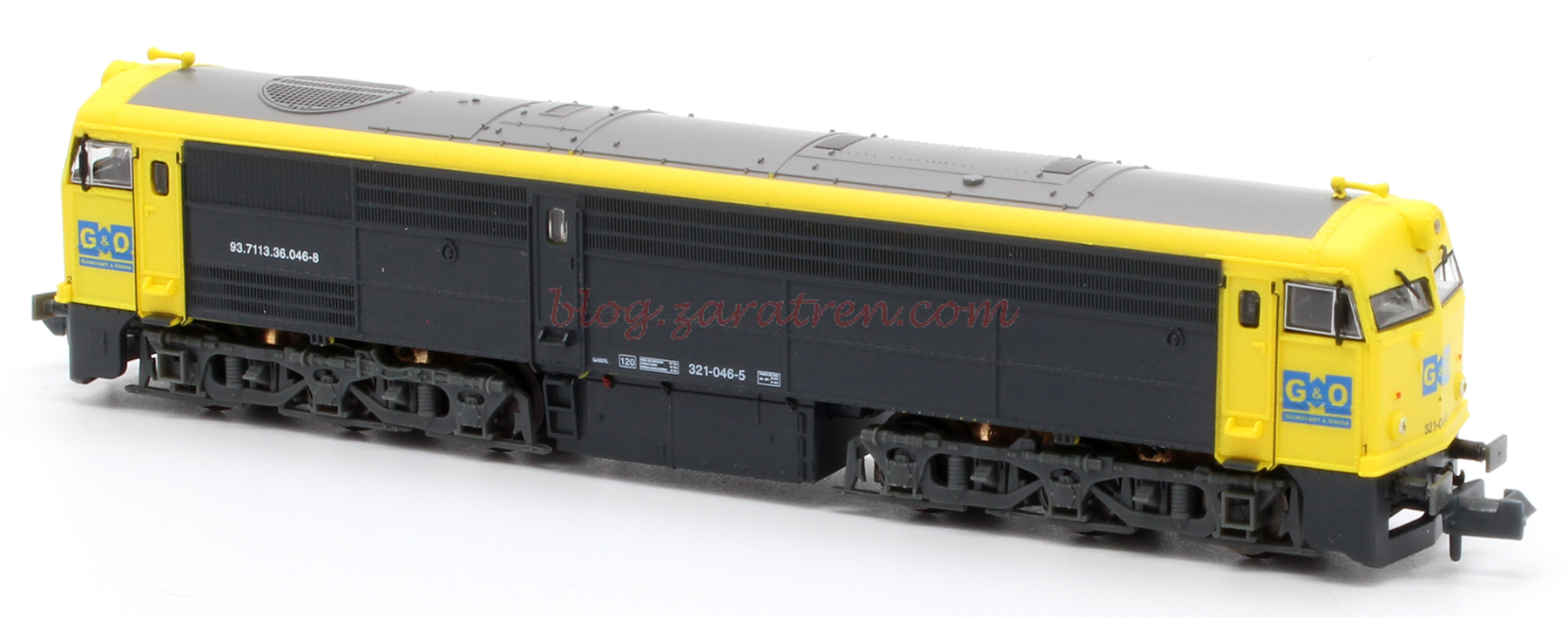 Mftrain – Locomotora ALCO 321-046 de G&O (Guinovart y Oshsa), Color Taxi, Ep. V-VI, Analógica, Escala N. Ref: N13237