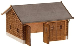 Faller - Cobertizo de madera con parking, Epoca III, Escala H0, Ref: 130325
