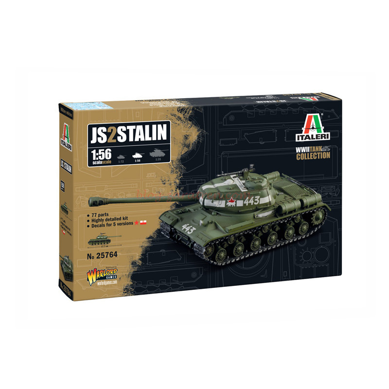 Italeri – Tanque JS2 STALIN, Escala 1:56, Ref: 25764.