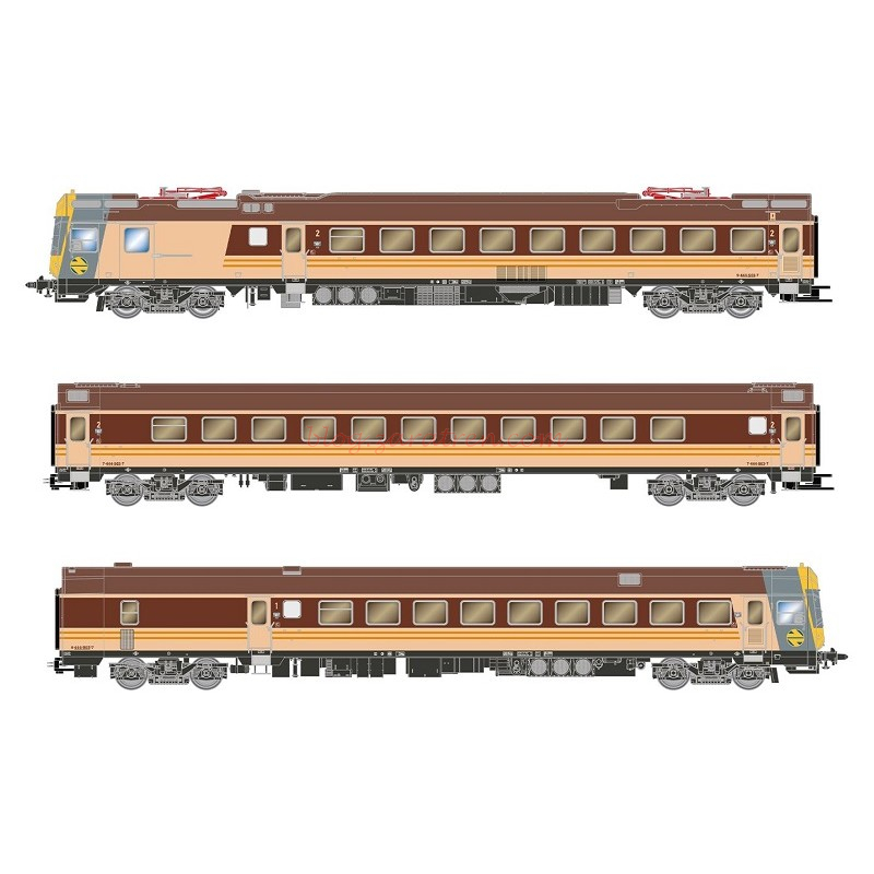 Electrotren – Automotor eléctrico serie 444.5, unid. 444-503, Dec. Estrella, Epoca IV, Analógico, Escala H0. Ref: HE2021.