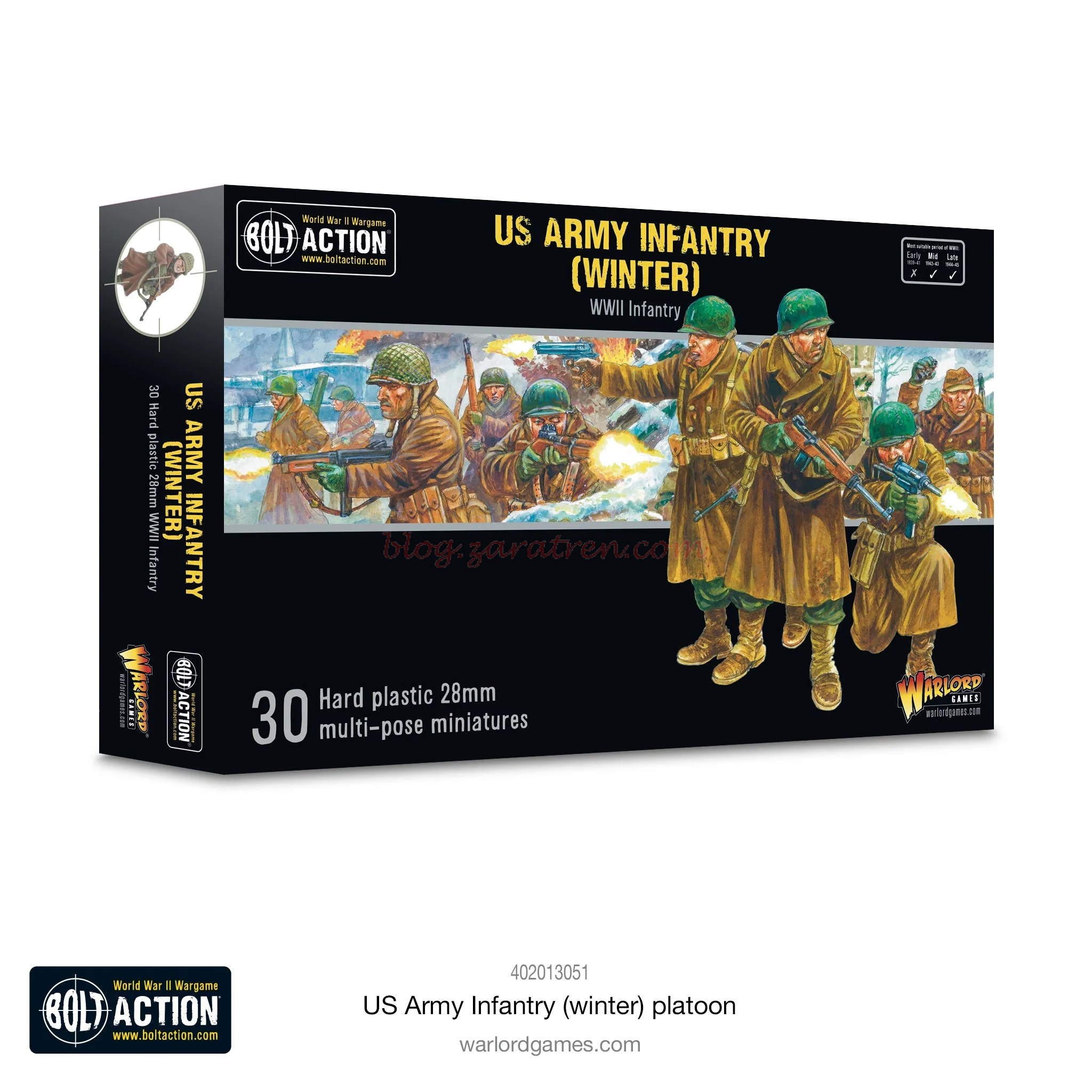 Warlord Games – US Army Infantry (Winter) Platoon. Ref: 402013051.