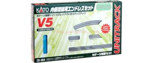 Kato Unitrack - Set ampliación óvalo interior vía única V5, Escala N. Ref: 20-864.