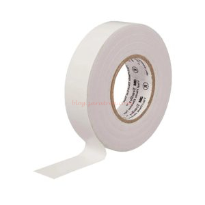 Zaratren - Cinta aislante PVC, 19 mm x 20 m, Color blanco, Adhesiva para Trabajos electricos. Ref: ZT-EL1197.