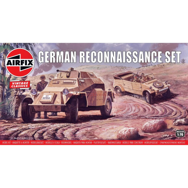 Airfix – Conjunto de Reconocimiento Alemán, Escala 1:76, Ref: A02312V.