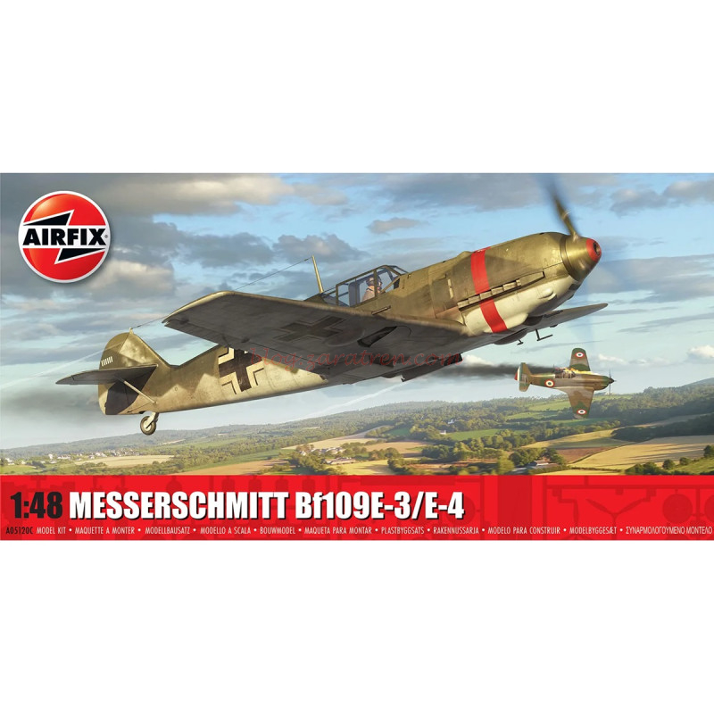 Airfix – Avión Messerschmitt Bf109E-3/E-4, Escala 1:48, Ref: A05120C.