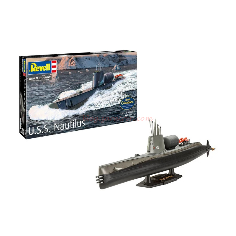 Revell – Submarino U.S.S. Nautilus, Escala 1:350, Ref: 05184.