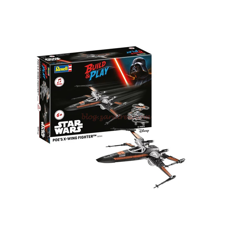 Revell – El caza X-Wing de Poe (Con Sonido), Escala 1:78, Ref: 06564.