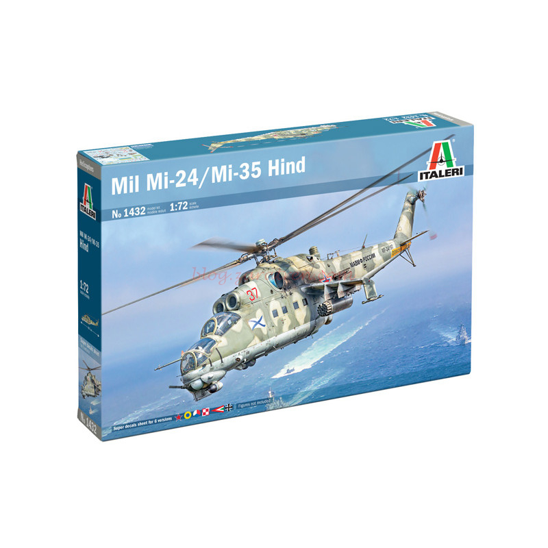 Italeri – Helicóptero Mil Mi-24/Mi-35 Hind, Escala 1:72, Ref: 1432.