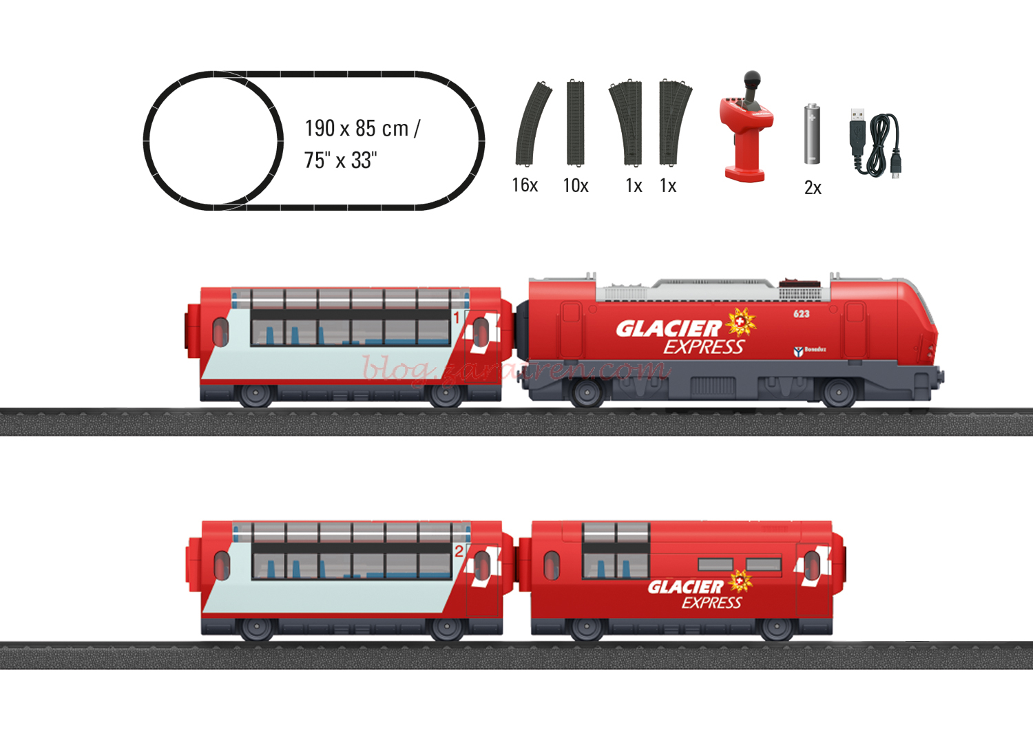 Marklin – Set de iniciacion » Glacier Express «, Escala H0, Ref: 29348.