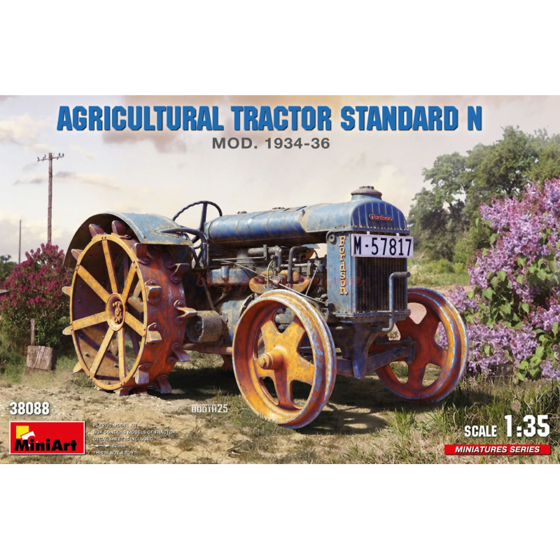 Miniart Models – Tractor Agrícola Estandar N Mod. 1934-36, Escala 1:35, Ref 38088.