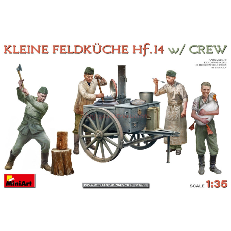 Miniart Models – Kleine Feldküche Hf.14 con Tripulación, Escala 1:35, Ref: 53011.