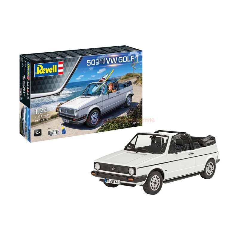Revell – Set de regalo «50 años del VW Golf 1», Escala 1:24, Ref: 05636.