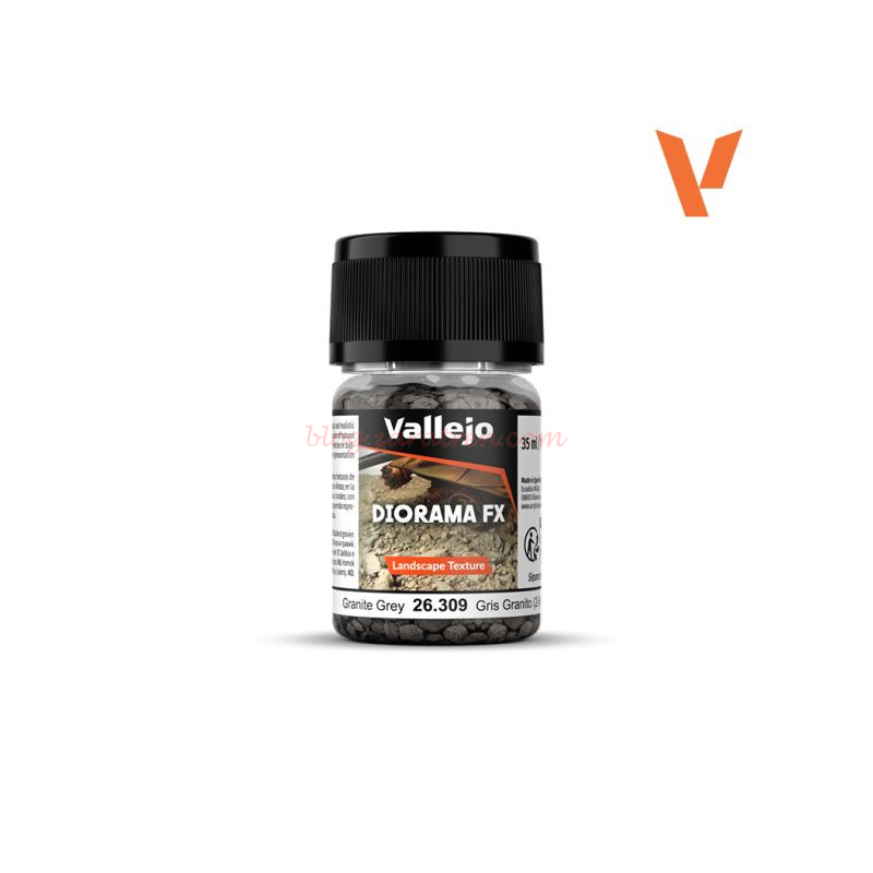 Vallejo – Efecto Gris Granito 2-5 mm, Bote 35 ml, Ref: 26.309.