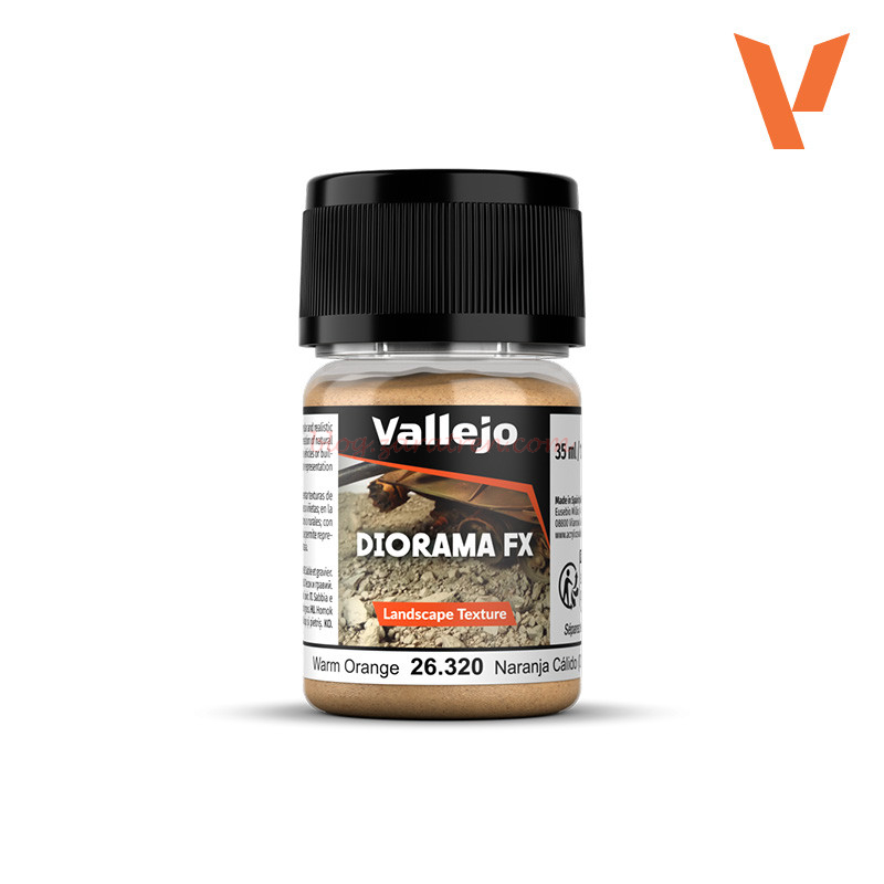 Vallejo – Efecto Naranja Calido 1-2 mm, Bote 35 ml, Ref: 26.320.