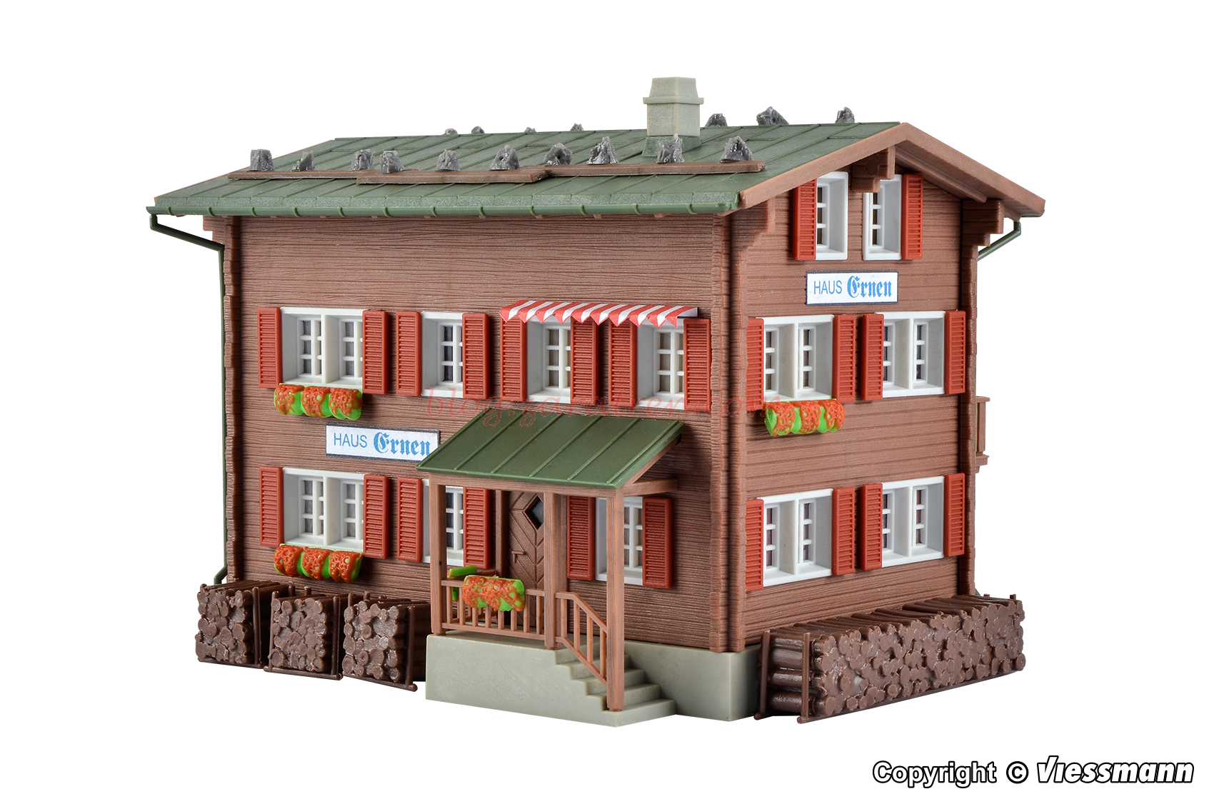 Kibri – Casa alpina suiza de Ernen, Kit para montar, Epoca II, Escala H0, Ref: 38031