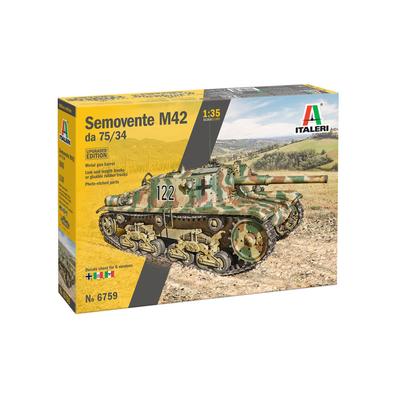 Italeri – Tanque Semovente M42 da 75/34, Escala 1:35, Ref: 6759.