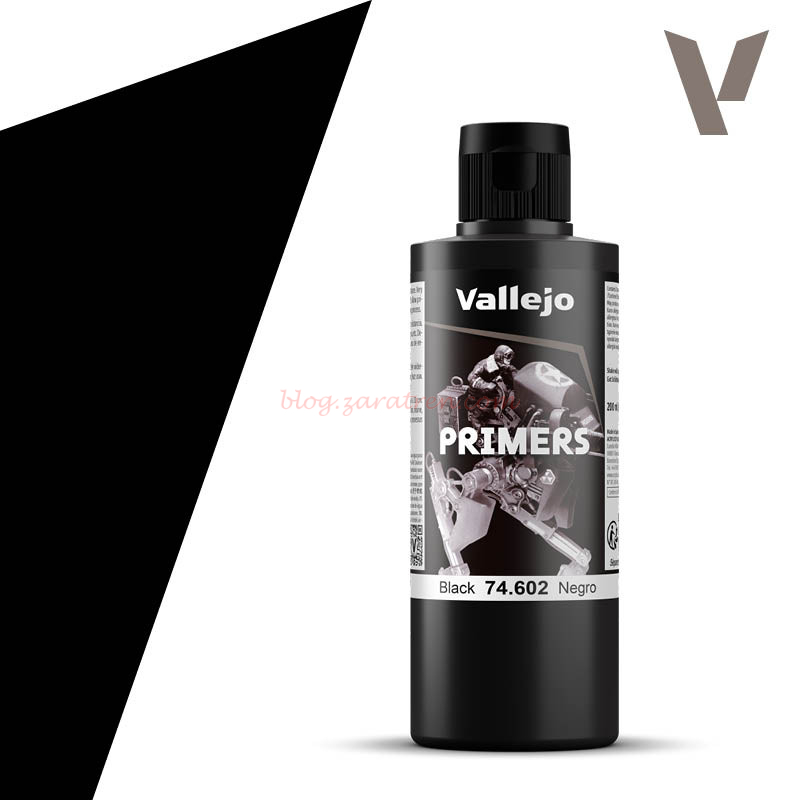 Vallejo – Surface Primer, Imprimación Negro. Bote 200 ml. Ref: 74.602.