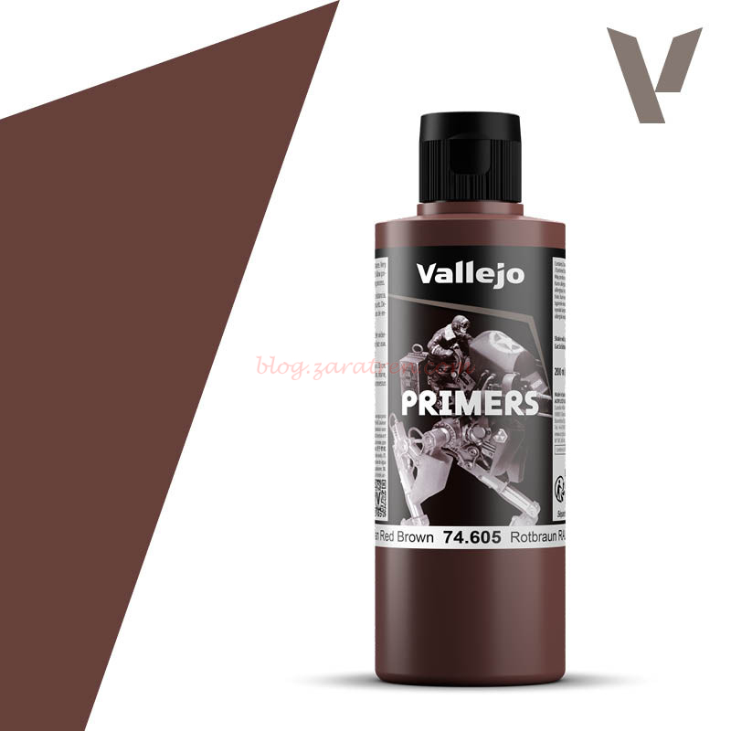 Vallejo – Surface Primer, Imprimación Rojo. Bote 200 ml. Ref: 74.605.