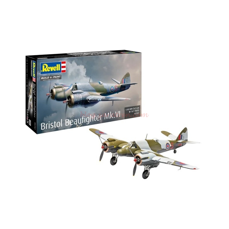 Revell -Avión Bristol Beaufighter Mk. VI, Escala 1:48, Ref: 03767.
