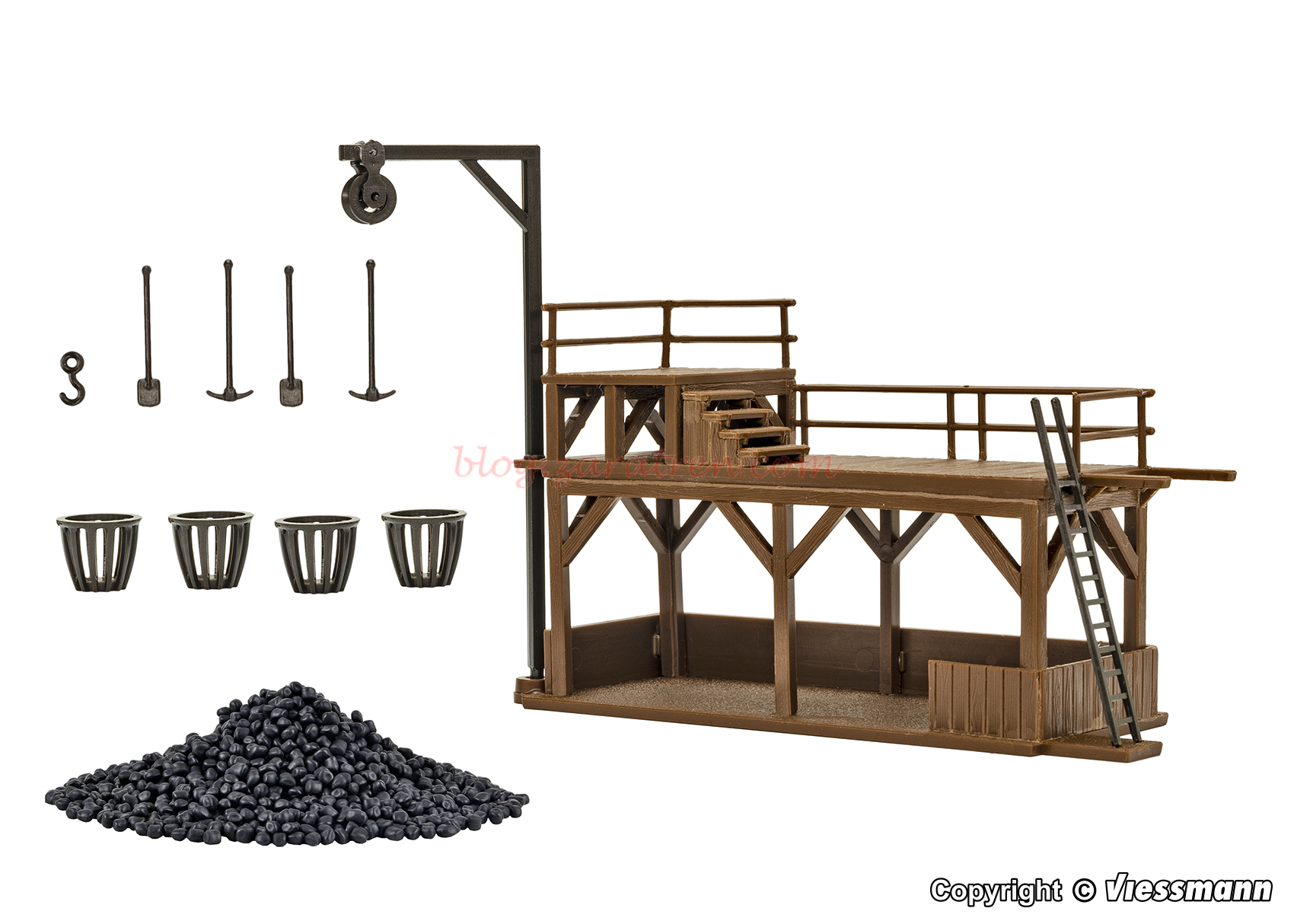 Vollmer – Cargadero de carbón con herramientas, Epoca I, Escala H0, Ref: 45773.