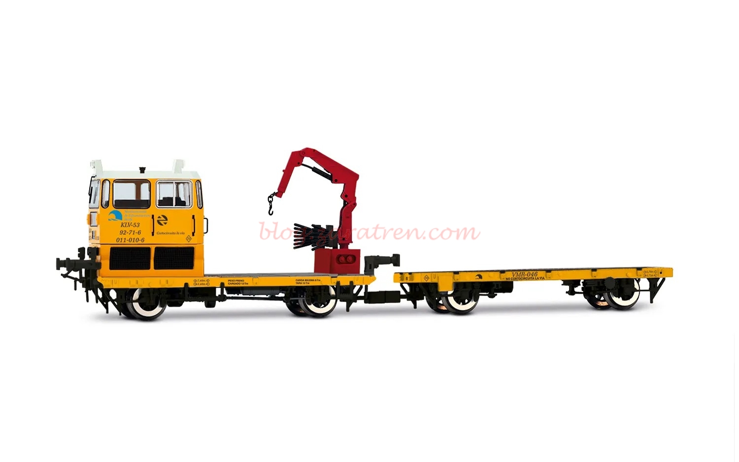 Electrotren – Dresina KLV 53, RENFE, «Mant. de Infraestructura», Color amarillo, Época V, D.Sonido, Escala H0, Ref: HE2010S.