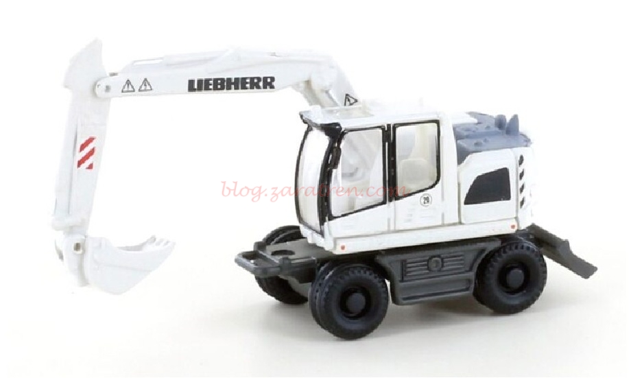 Minis Lemke – Escabadora Liebherr A922, con pala, color blanco, Escala N, Ref: LC4268.