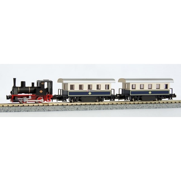 Novedad – Kato – Set locomotora y dos coches de viajeros, tracción en un vagón,  ref: 10-500-2