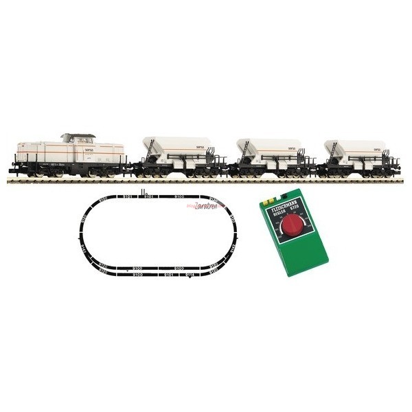 Oferta – Fleischmann – Set de iniciación con locomotora Diésel y tres tolvas, compañía SERSA, DB BR211, Fleischmann, Ref: 931103, Escala N