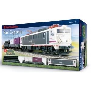 Electrotren – Set de inicio » Rail Express » con set de vías y diorama  Ref: E10101, Escala H0.