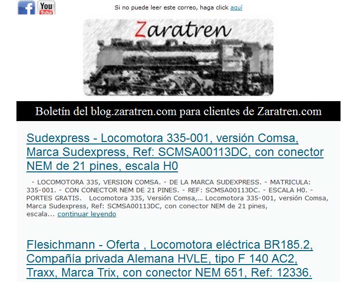 Novedad – Nuevo boletín semanal del Blog de Zaratren.com, subscríbase.