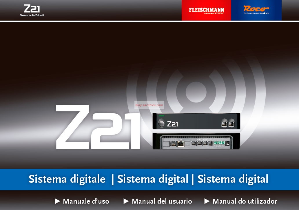Roco – Fleischmann – Manual central Z21 en Español, Portugués e Italiano.