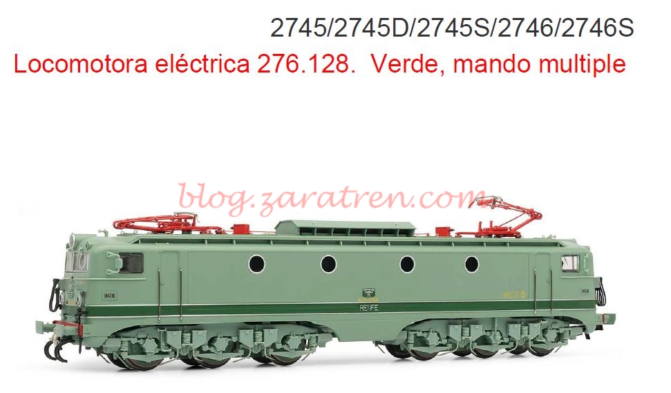Electrotren – Locomotora eléctrica RENFE 8634 y 276.128,  mando múltiple , Diversas referencias y configuraciones ,  Escala H0