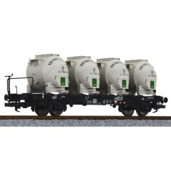 Vagón de contenedores a granel, DB, Epoca III, Escala H0. Marca Liliput, Ref: L235125.